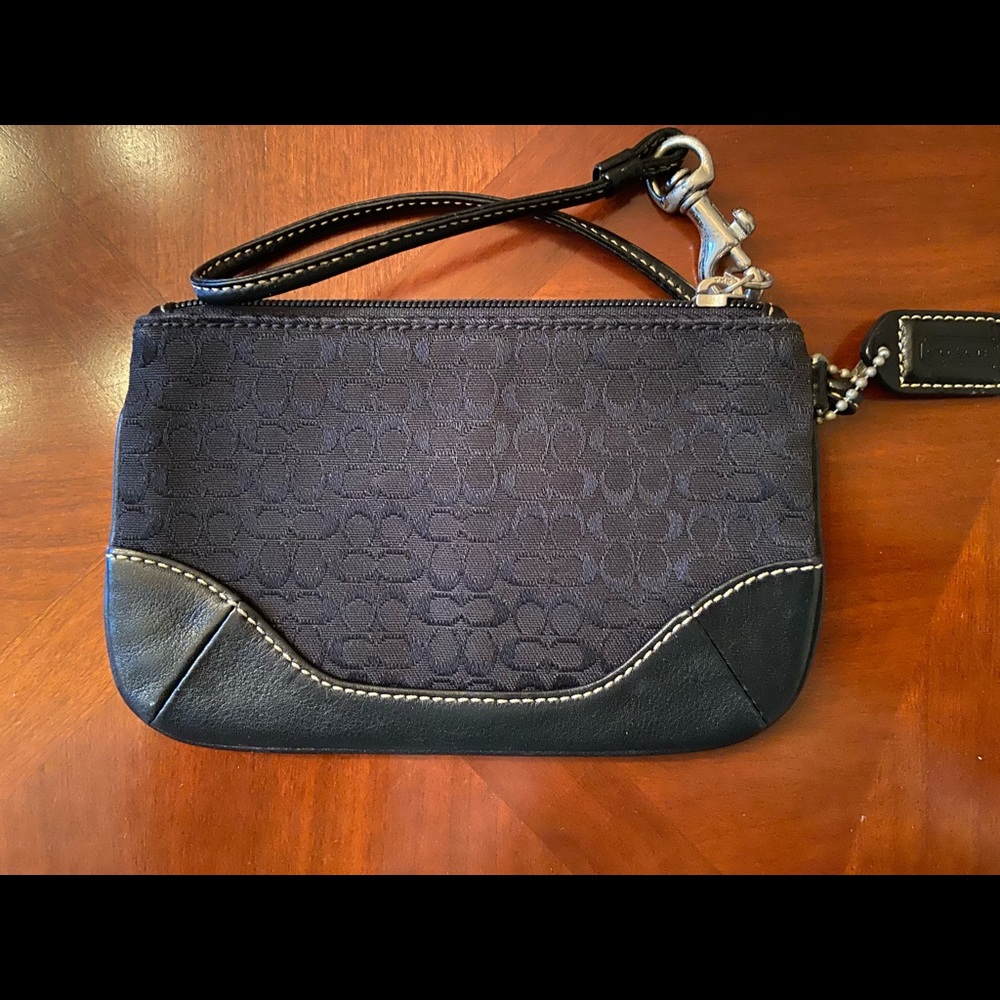 Vintage Coach black wristlet